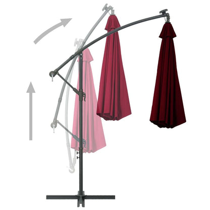 Cantilever Umbrella with LED Lights