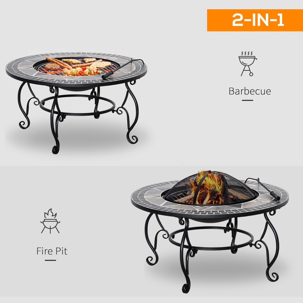 2-in-1 FirePit with BBQ