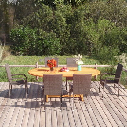 Dining Set Poly Rattan