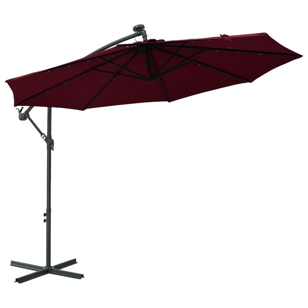 Cantilever Umbrella with LED Lights