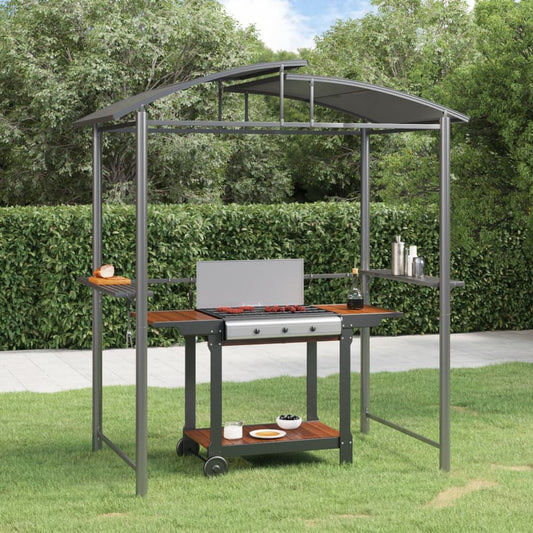 BBQ Gazebo with Side Shelves Anthracite