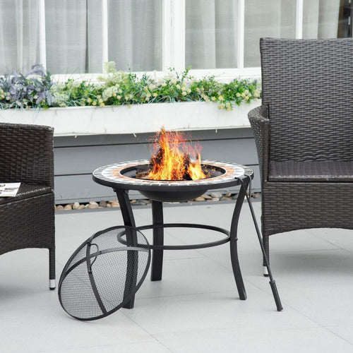 Fire Pit Table with Mosaic Outer