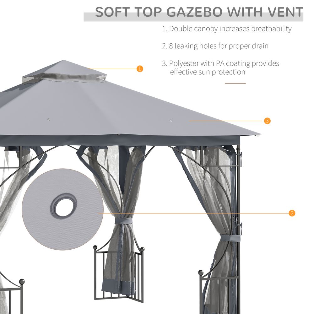 Gazebo Tent -Light Grey