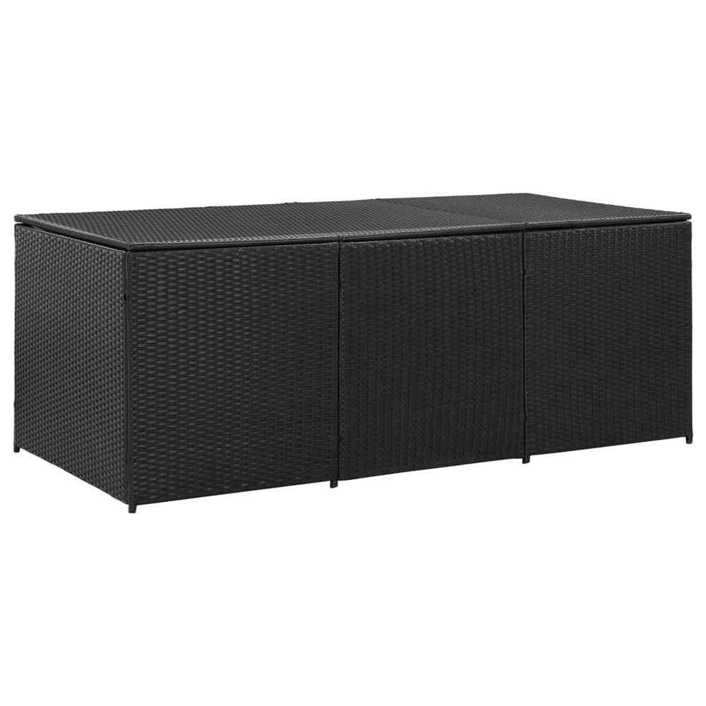 Garden Storage Box Poly Rattan