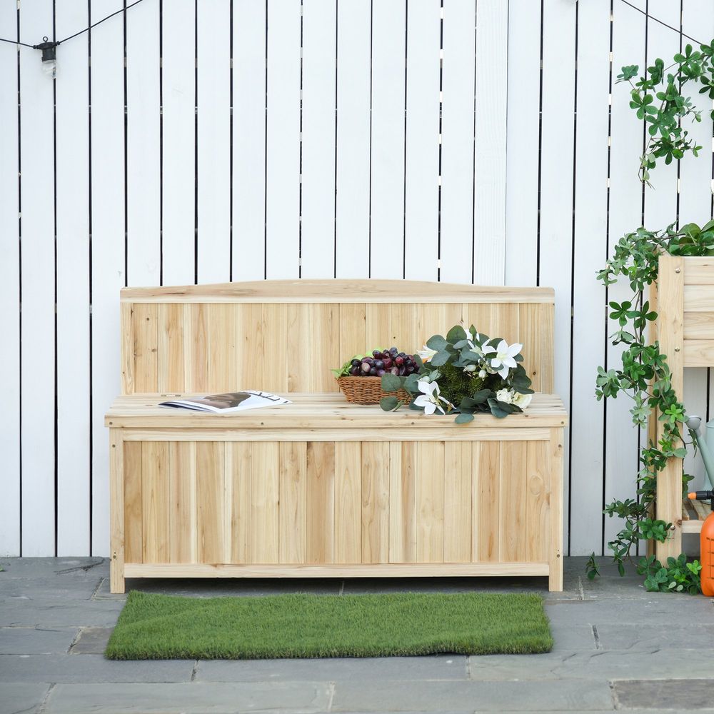 Garden Bench & Arch Wood Storage