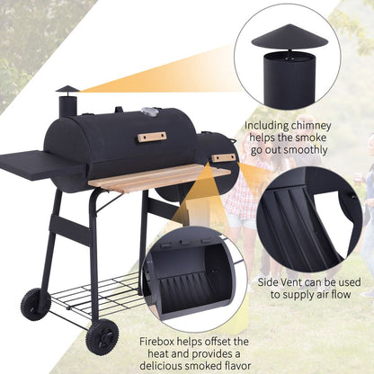 Charcoal BBQ / Smoker Combo Backyard