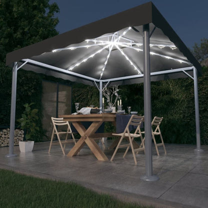 Gazebo with LED String Lights