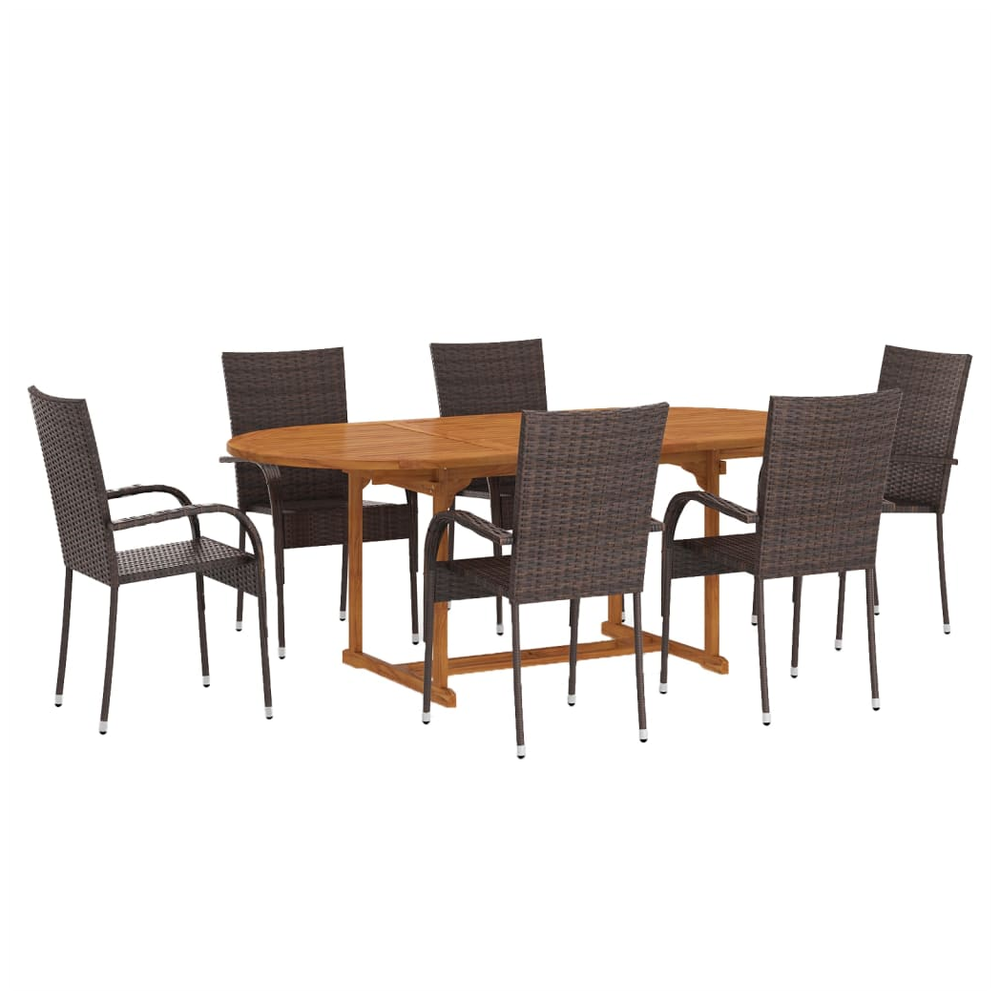 Dining Set Poly Rattan