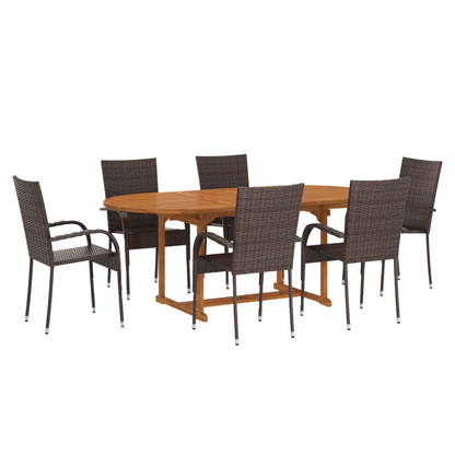 Dining Set Poly Rattan