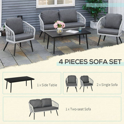 Rattan Patio Sofa Set