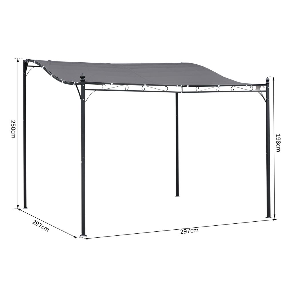 Freestanding Metal Wall Awning