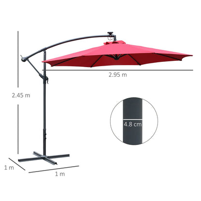 LED Patio Banana Umbrella