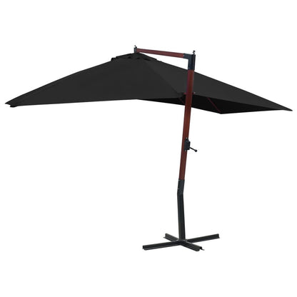 Hanging Parasol with Wooden Pole