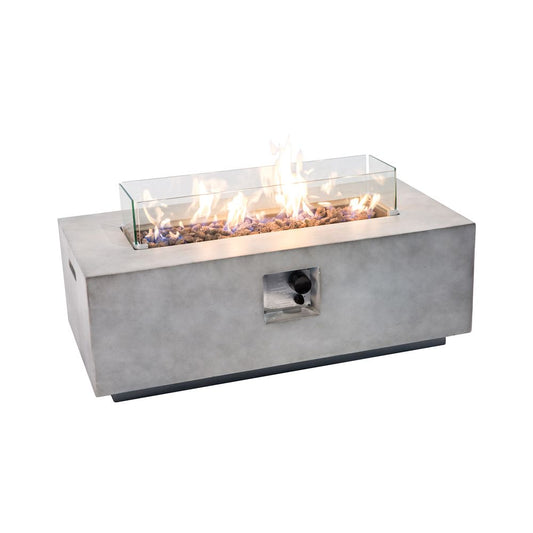 Propane Gas Fire Pit Table Burner, Lava Rocks, Cover