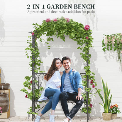 Garden Arbour Bench Plant Climbing Support