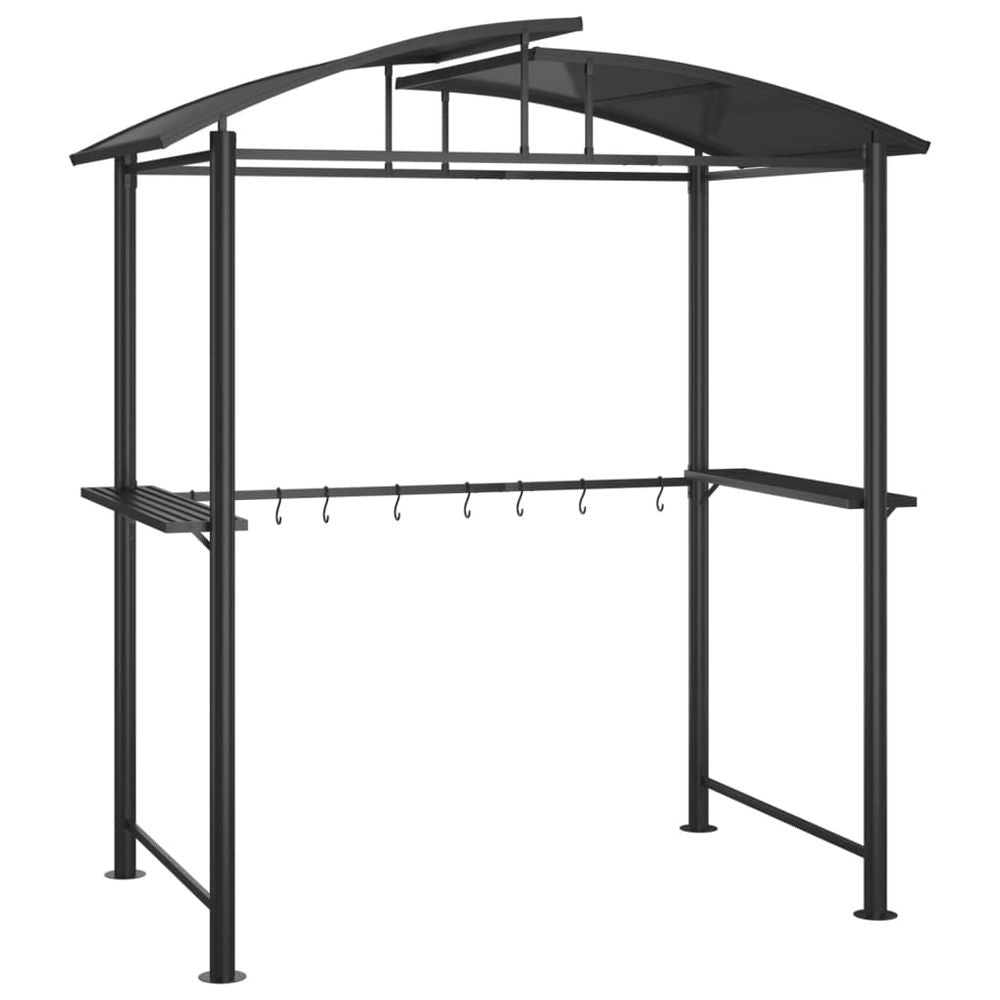 BBQ Gazebo with Side Shelves Anthracite