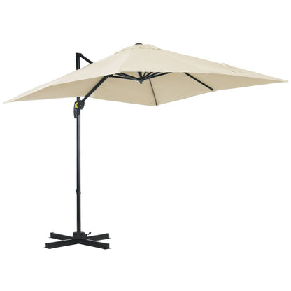 Square Cantilever Roma Parasol 360 Rotation with Hand Crank