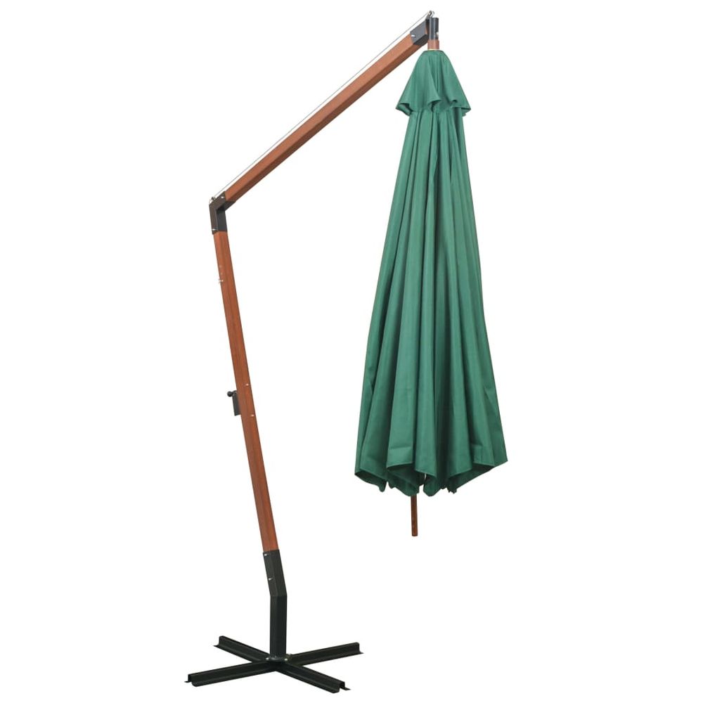 Hanging Parasol with Wooden Pole