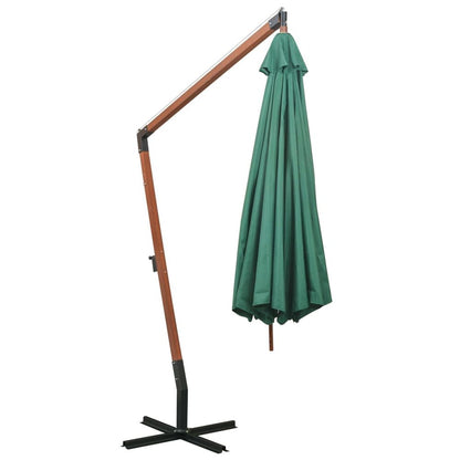 Hanging Parasol with Wooden Pole