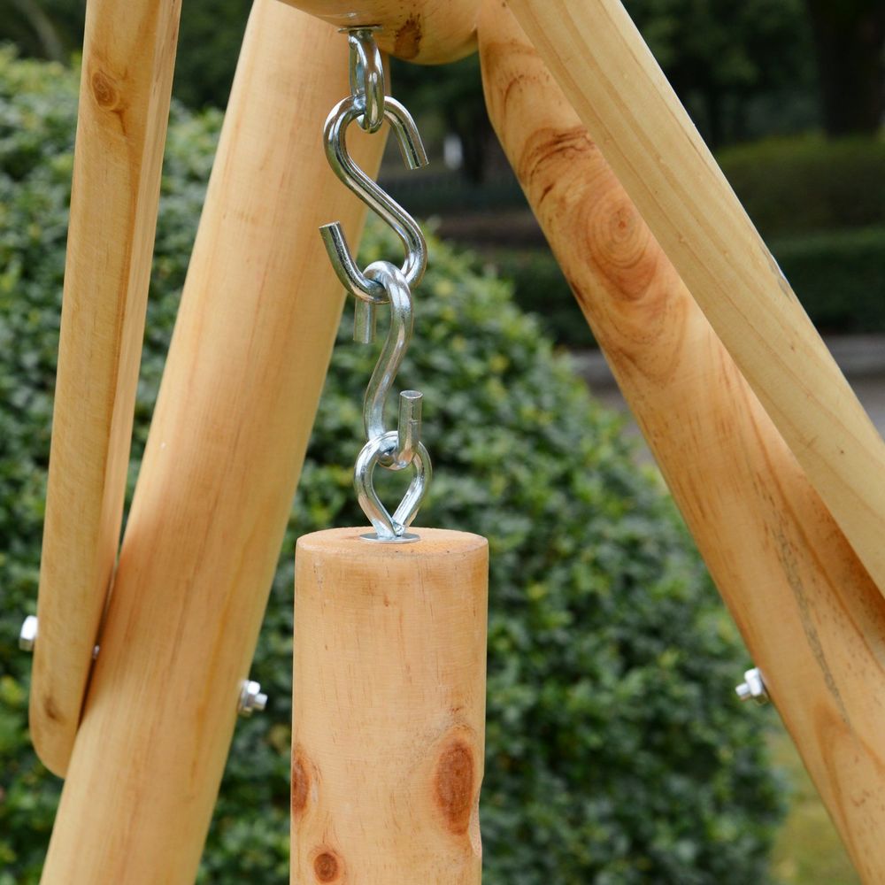 Wooden swing bench