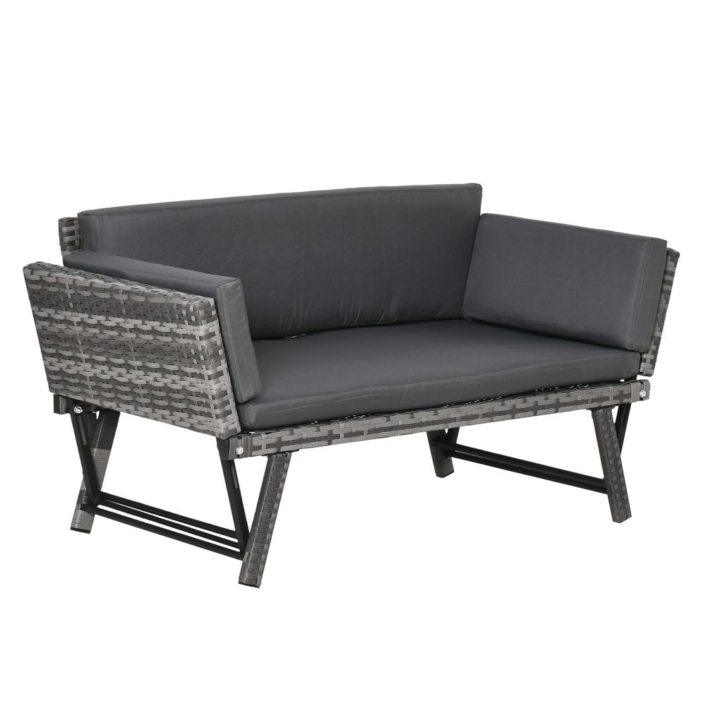 Rattan Folding Daybed Sofa