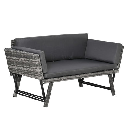 Rattan Folding Daybed Sofa