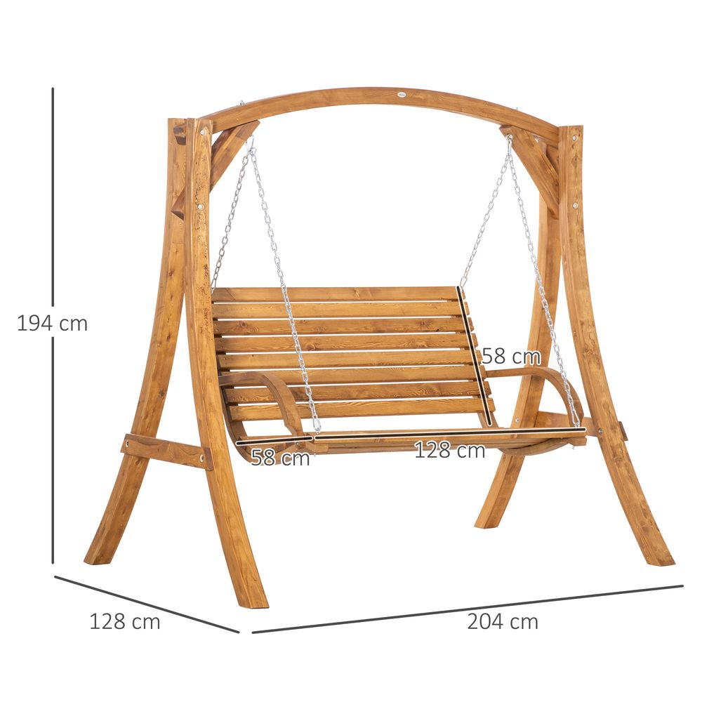 Garden Wooden Swing Bench