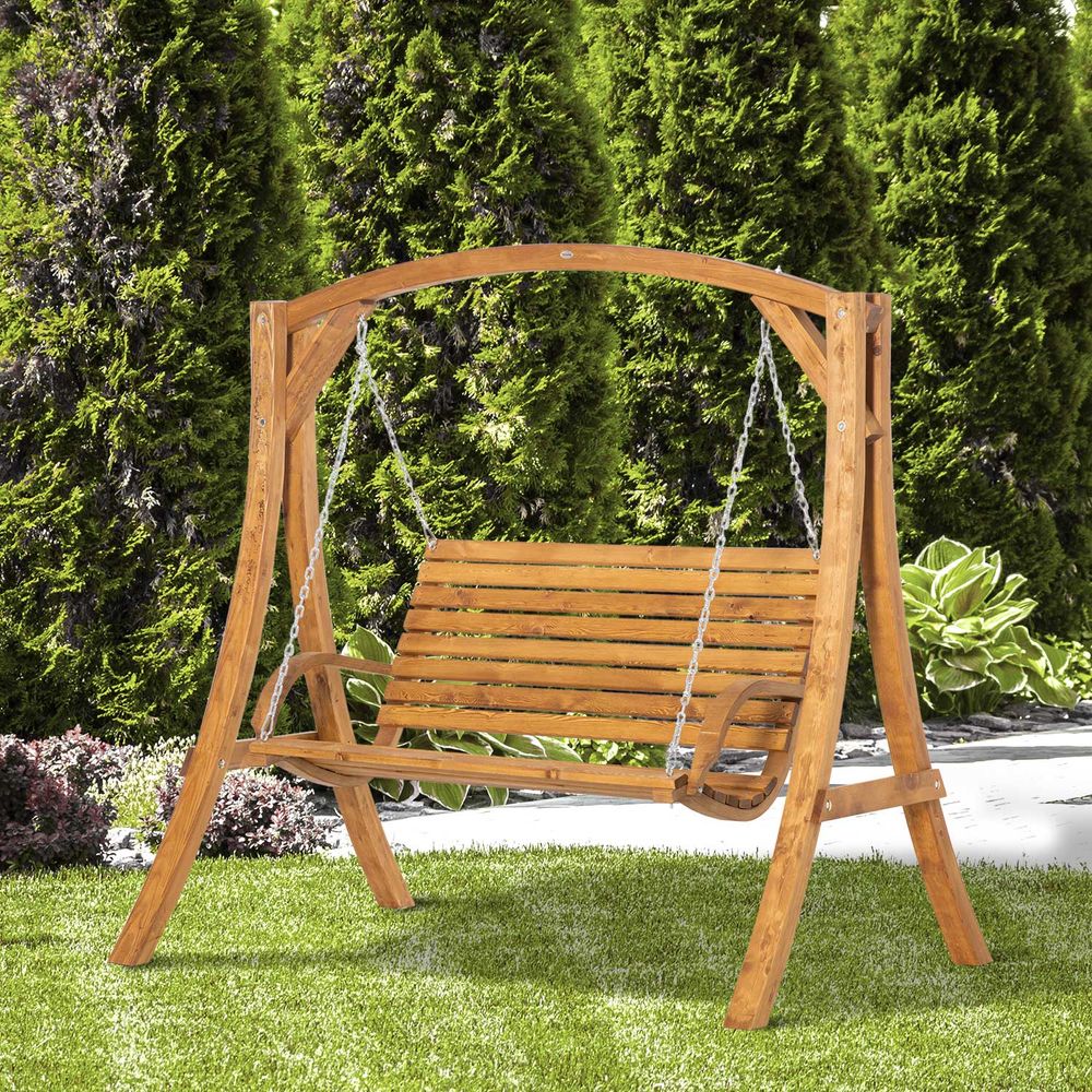 Garden Wooden Swing Bench