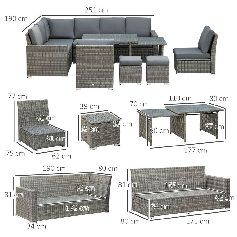 10-Seater Sofa Sectional