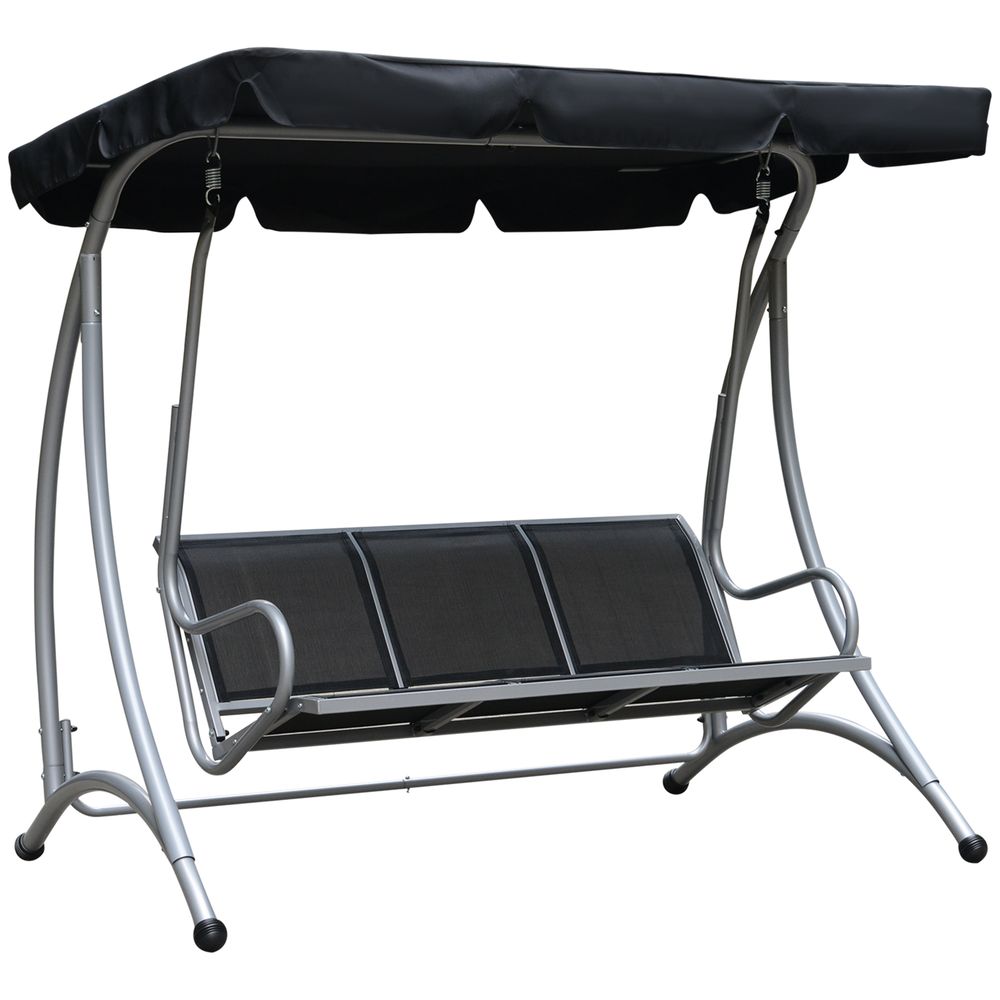 Steel Swing Chair & Adjustable Canopy