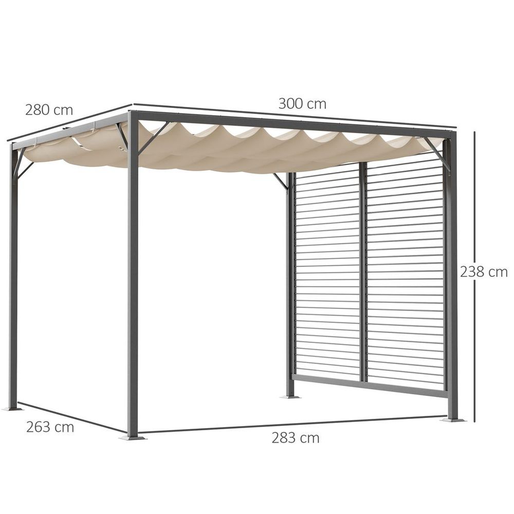 Metal Pergola & Retractable Canopy