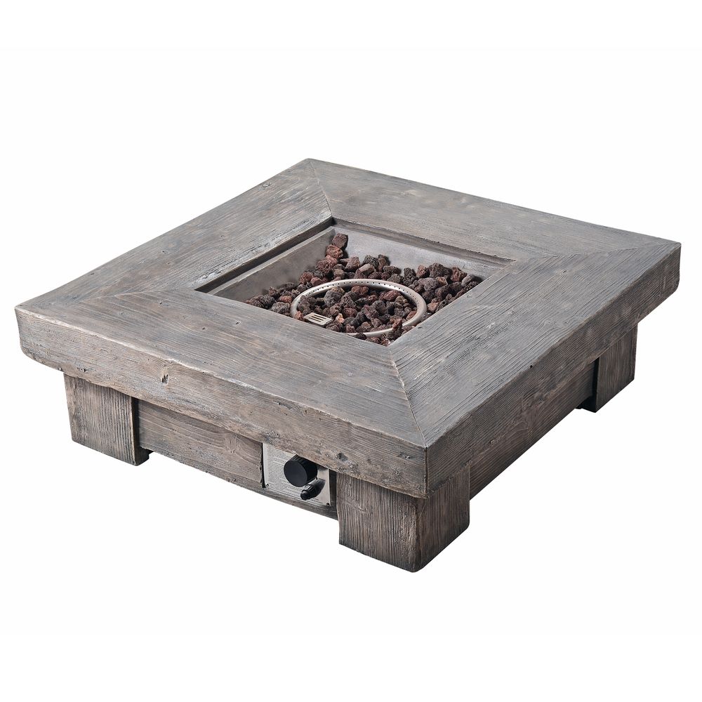 Garden Gas Fire Pit Table Heater with Lava Rocks & Cover