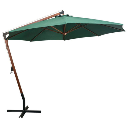 Hanging Parasol with Wooden Pole