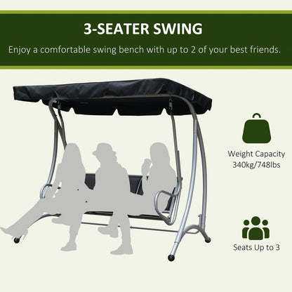 Steel Swing Chair & Adjustable Canopy