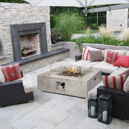 Concrete Gas Fire Pit Table