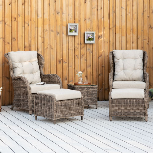 Rattan Sofa Chair & Stool Table Set