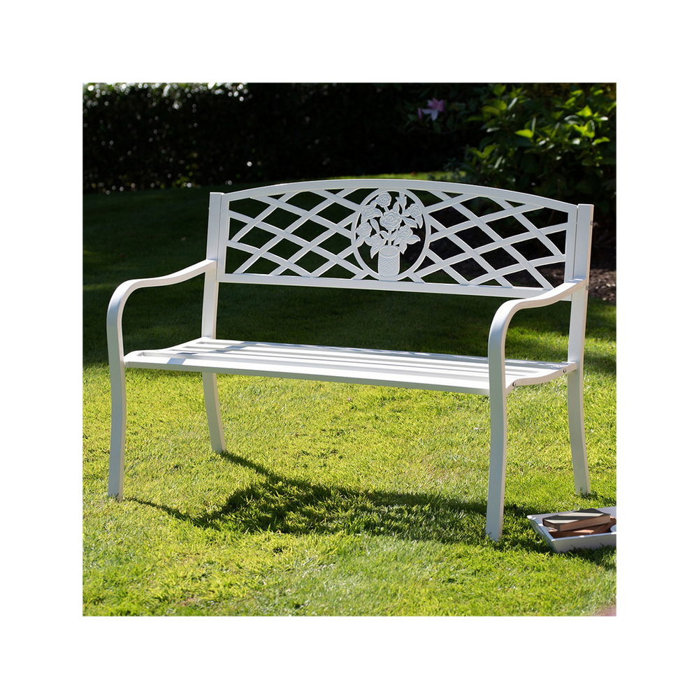 Coalbrookdale White Bench