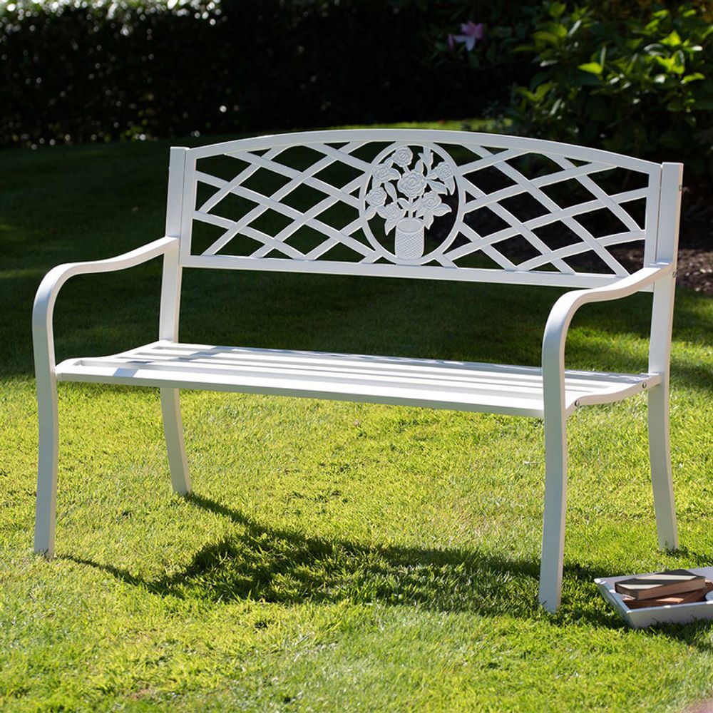 Coalbrookdale White Bench