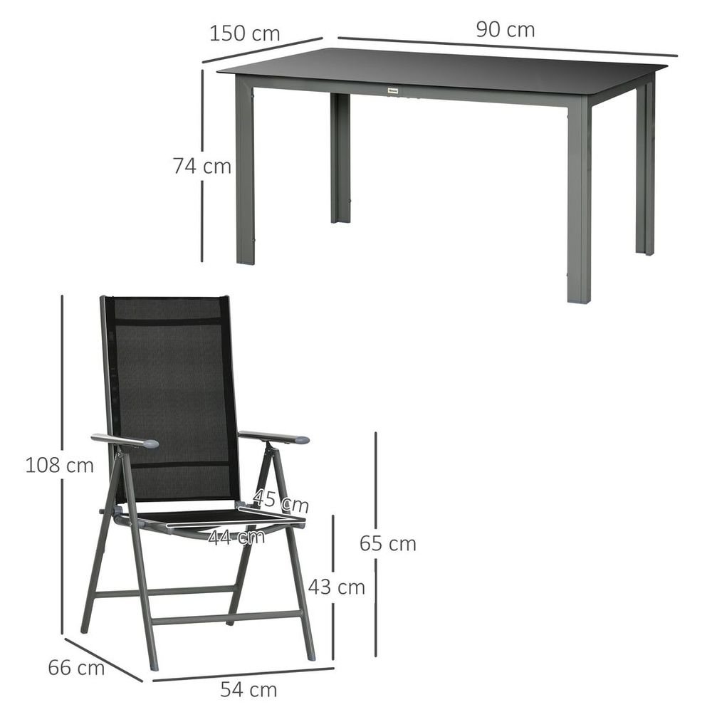 Dining Table & 6 Folding Chairs