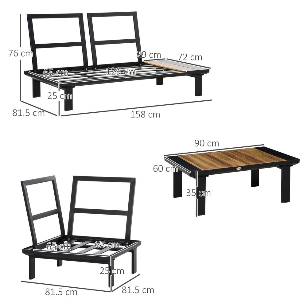 Aluminium L-Shape & Coffee Table