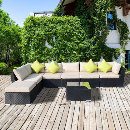 Rattan Sofa Set W/Cushions