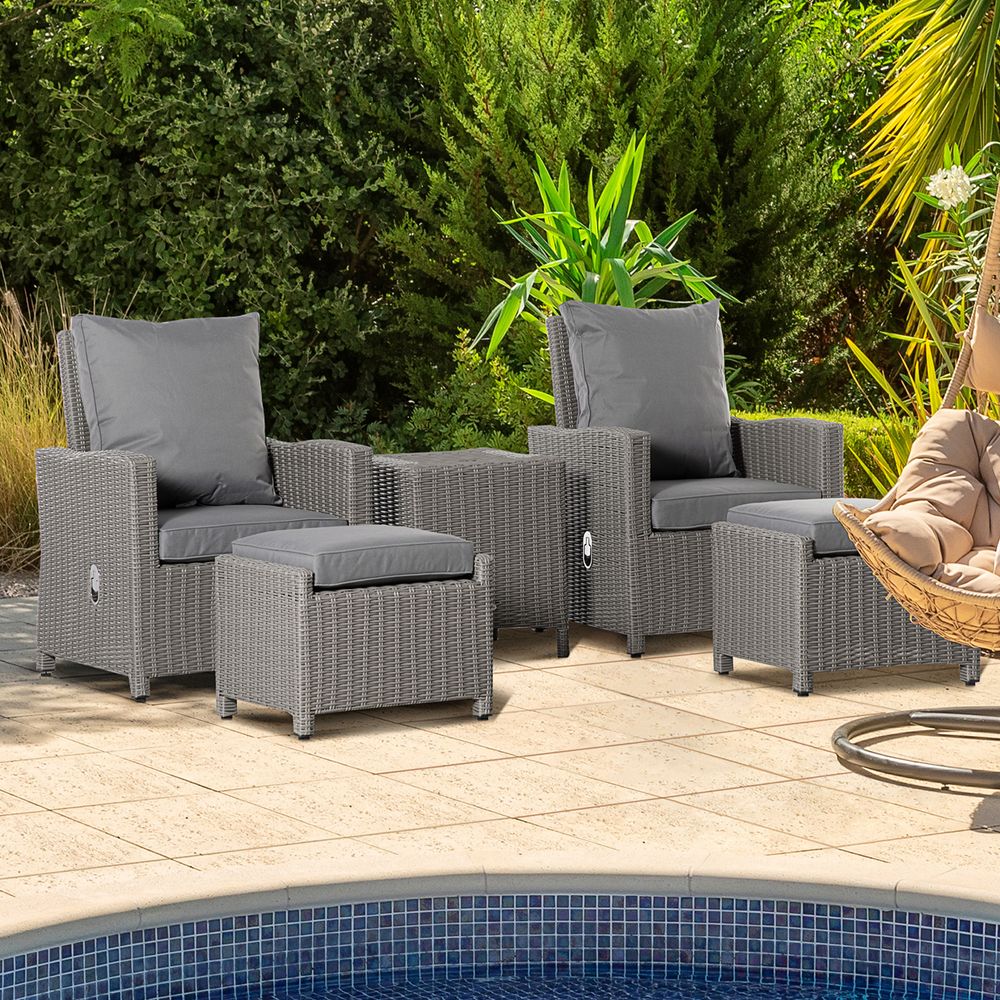 Rattan loungers set