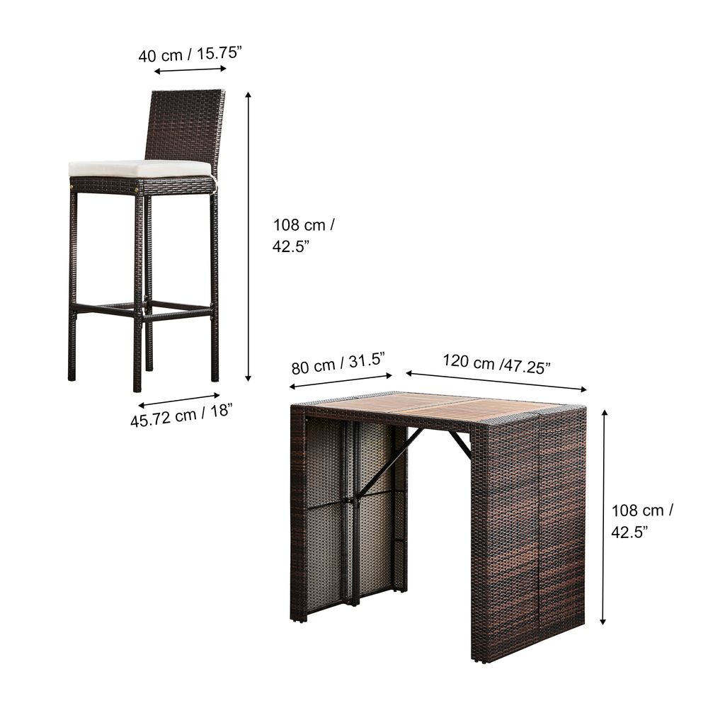 Bar Dining Table & Chair Set