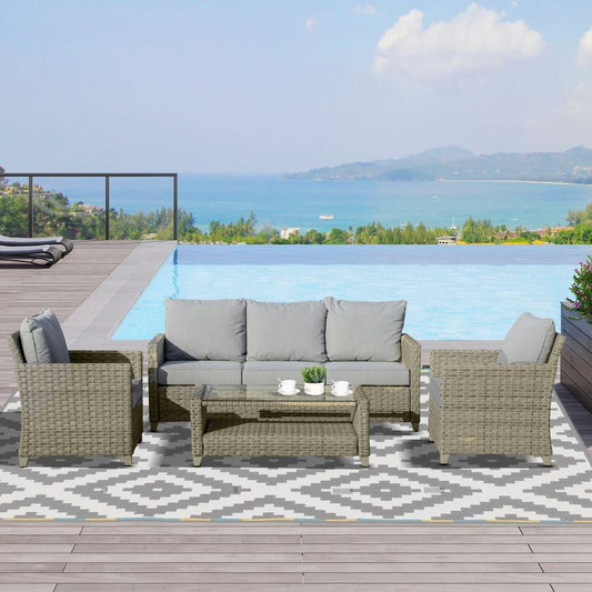 Rattan Sofa Set